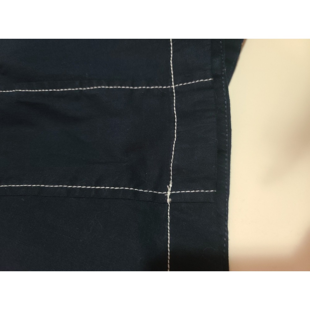 Maeve By Anthropologie Navy Blue Midi Skirt With White Stitching - Picture 14 of 15